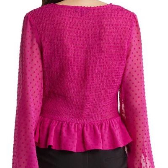 NWT 1. State ruched front dot top - Picture 2 of 4